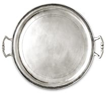 personalized round tray with handles