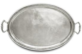 personalized oval tray with handles