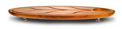oval cherry cutting board