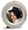 round pictureframe, sm (Engrave personalized)