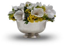 personalized footed bowl (with insert for flowers)