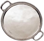 personalized round tray with handles