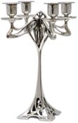 four-flames candelabra - Eiffel (without flowers) (Engrave personalized)