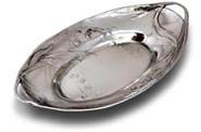 personalized oval bowl with handles - lily of the valley