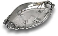 oval bowl -  butterfly and roses (Engrave personalized)