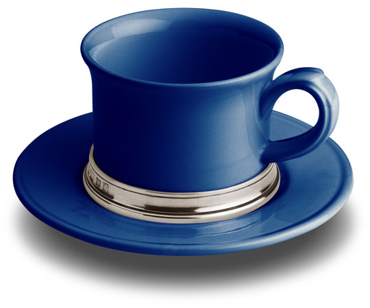 Tea cup with saucer - blue