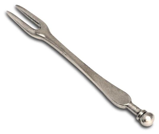 Olive fork, grey, Pewter, cm 11,5