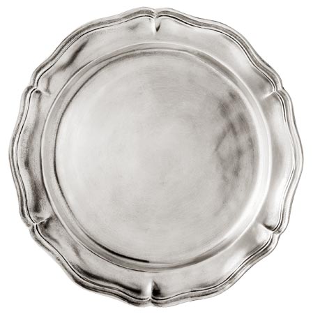 Тарелка Barocco, серый, олова, cm Ø 20