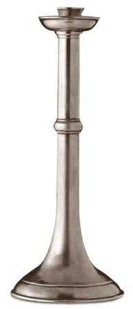 Suport lumanare din metal, gri, Cositor, cm h 30