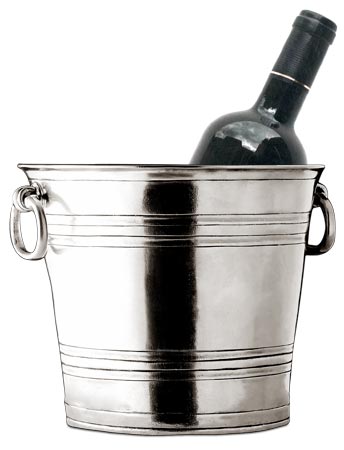 Cubo de champán, gris, Estaño, cm 21x18