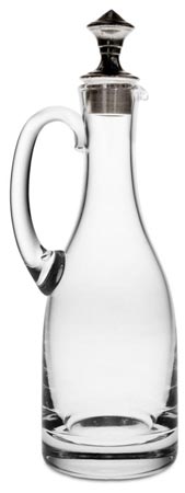 Oil cruer, grey, Pewter and lead-free Crystal glass, cm h 23
