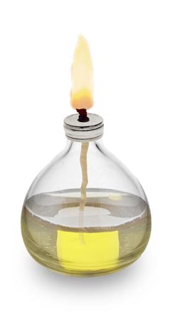 Lampa ulei, gri, Cositor și Sticlă, cm h 8,5