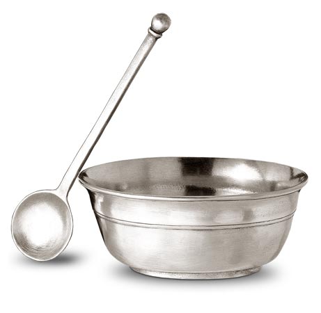 Sugar pot with spoon, gri, Cositor, cm 12x10