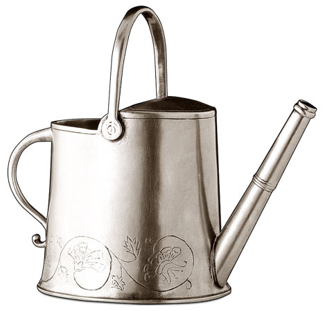 Watering can oval, grey, Pewter, cm h 19,5