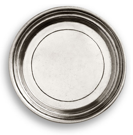 Piatto (sottobottiglia), grigio, Metallo (Peltro), cm Ø 12,5