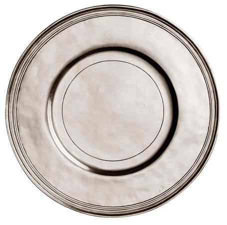 Plate, grey, Pewter, cm Ø 30