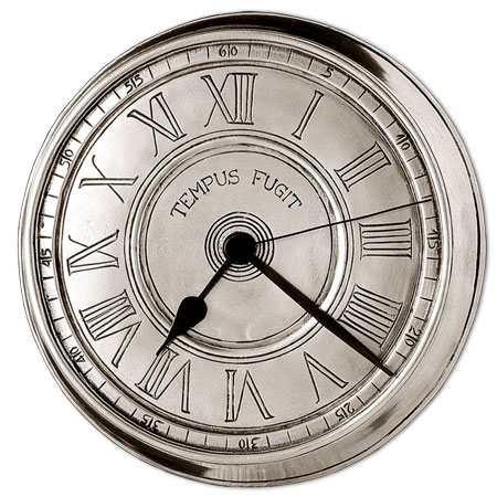 Часы настенные настенные, серый, олова, cm Ø 19