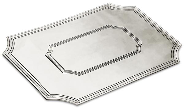 Tovaglietta americana, grigio, Metallo (Peltro), cm 40x30