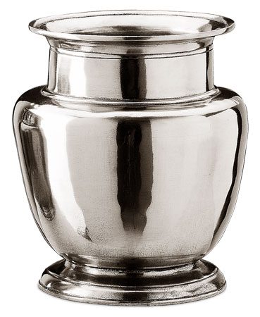 Rimmed vase, grey, Pewter, cm h 17