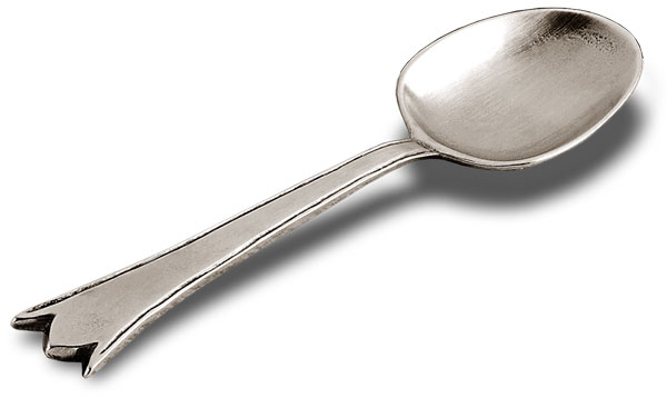 Pewter spoon, grey, Pewter, cm 16
