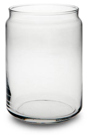 Jar with glass, , Glass, cm Ø10,5 x h14,5 lt 1