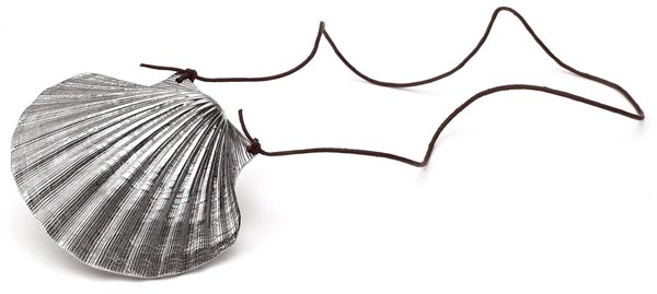 Capasanta del pellegrino, grigio, Metallo (Peltro), cm 10x11