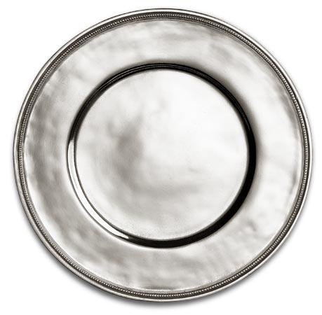 Πιάτο σουπλά, Γκρι, κασσίτερος, cm Ø 34