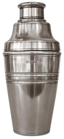 Cocktail shaker, gris, Estaño, cm Ø 10 x h 21