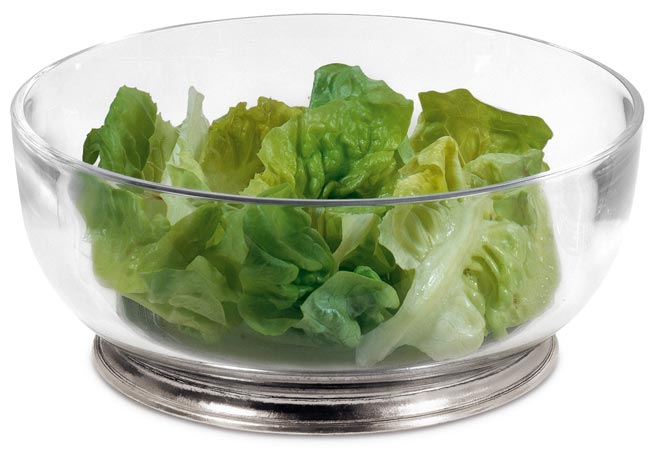 Castron pentru salata, gri, Cositor și Cristal, cm Ø 18,5
