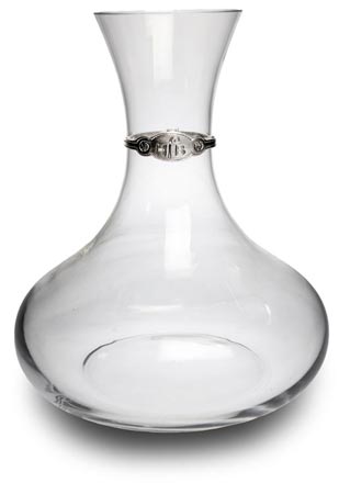 Wein Dekanter, Grau, Zinn und Bleifreies Kristallglas, cm h 24