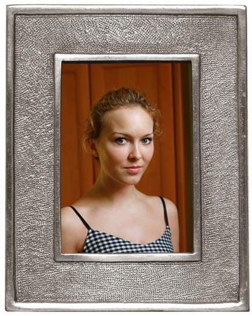 Rectangular picture frame, sm, grey, Pewter and Glass, cm 10,5xh13 - photo format 7x10