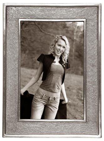 Cornice portafoto, grigio, Metallo (Peltro) e Vetro, cm 14x18,5 - photo format 10x15