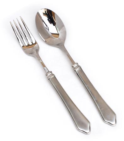 Serving set, grey, Pewter and Stainless steel, cm 26