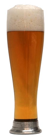 Copa cerveza  (Pilsner), gris, Estaño y Cristal, cm h 23,1 x cl 35,5