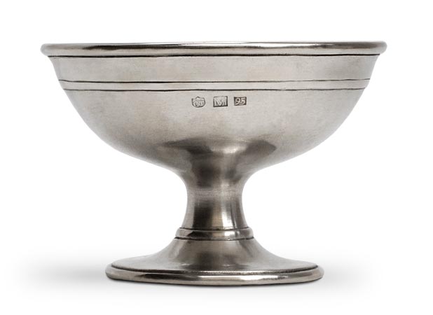 Footed Ice cream cup, grey, Pewter, cm Ø 12