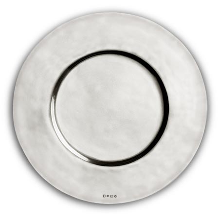 Сервировочная тарелка, серый, олова, cm Ø 33
