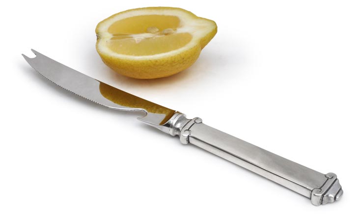 Couteau à agrumes / Ouvre bouteille, gris, étain et Acier inoxydable, cm 23,5