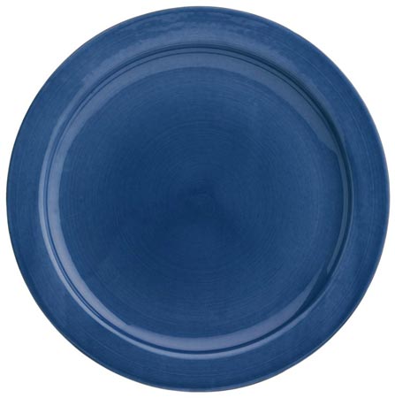 Charger - blue, blue, Ceramic, cm Ø 27