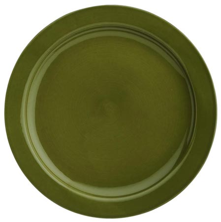 Charger - green, green, Ceramic, cm Ø 27