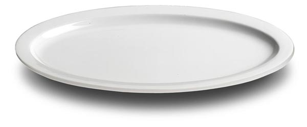 Oval serving platter, White, Ceramic, cm 34 x 23,5