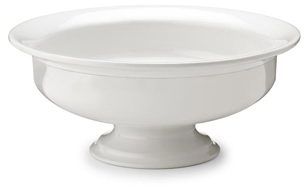 Footed bowl, White, Ceramic, cm Ø 38 x h 16,5