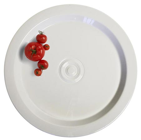 Serving platter, White, Ceramic, cm Ø 41,4