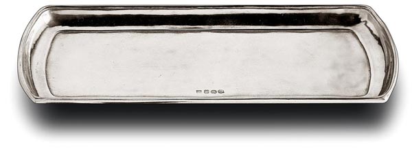 Narrow tray, grey, Pewter, cm 36 x 16