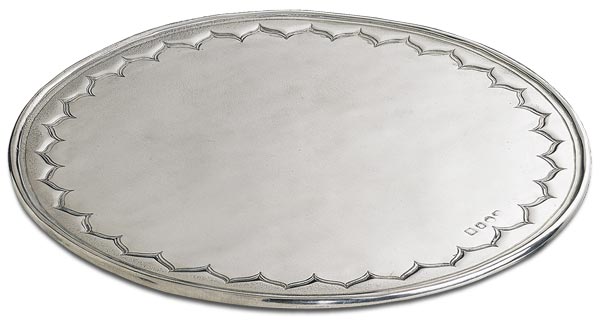 Tovaglietta americana, grigio, Metallo (Peltro), cm Ø 32.5
