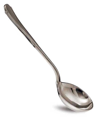 Κουτάλι για φρουτοσαλάτα, Γκρι, κασσίτερος, cm 18
