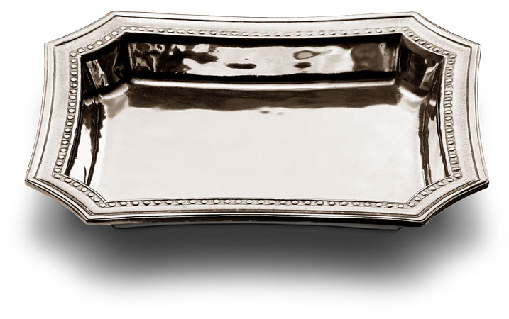 Bacinella svuota tasche, grigio, Metallo (Peltro), cm 21,5 x 17