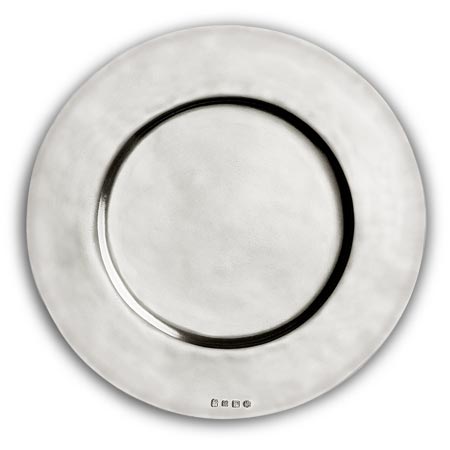Сервировочная тарелка, серый, олова, cm Ø 32
