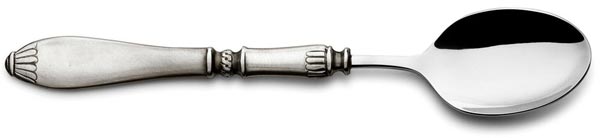 Cucchiaio, grigio, Metallo (Peltro) e Acciaio inox, cm 22