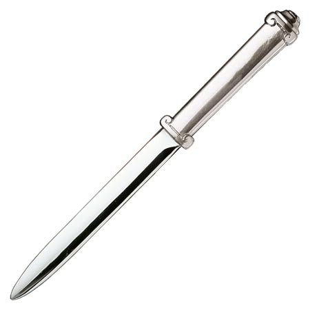 Papirkniv, grå, Tinn og Rustfritt stål, cm 24,5