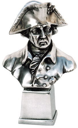 Federico il Grande, busto, grigio, Metallo (Peltro), cm 13 x 75